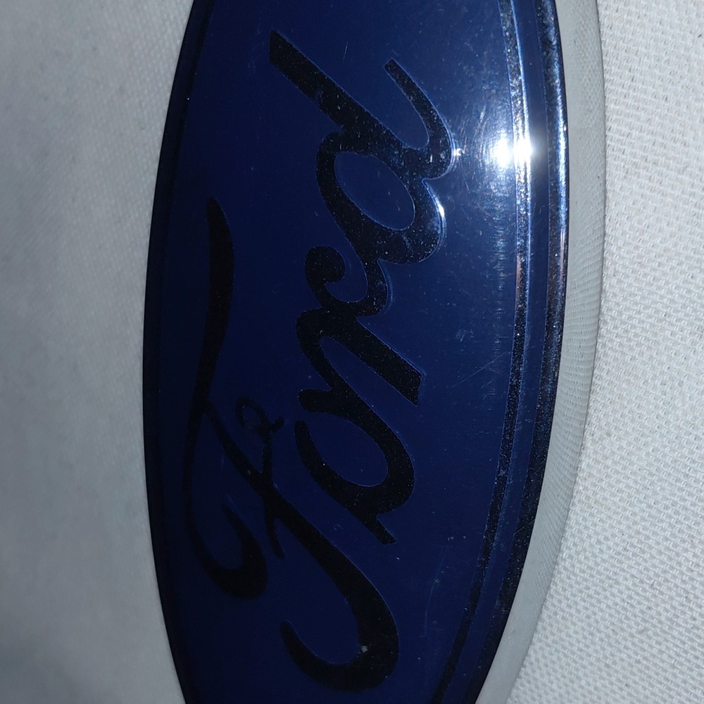 Ford Emblem Blue Oval Badge FoMoCo Logo 2 Mounting Posts Replacement Part Oem